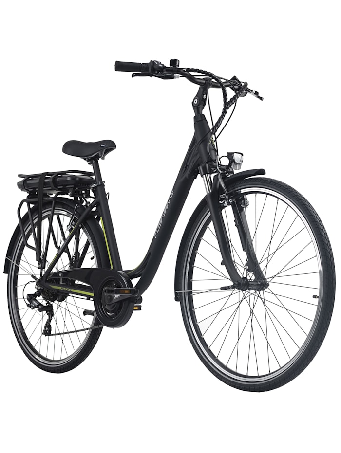 Adore Pedelec E-Bike Cityfahrrad 28'' Adore Versailles schwarz-grün, schwarz