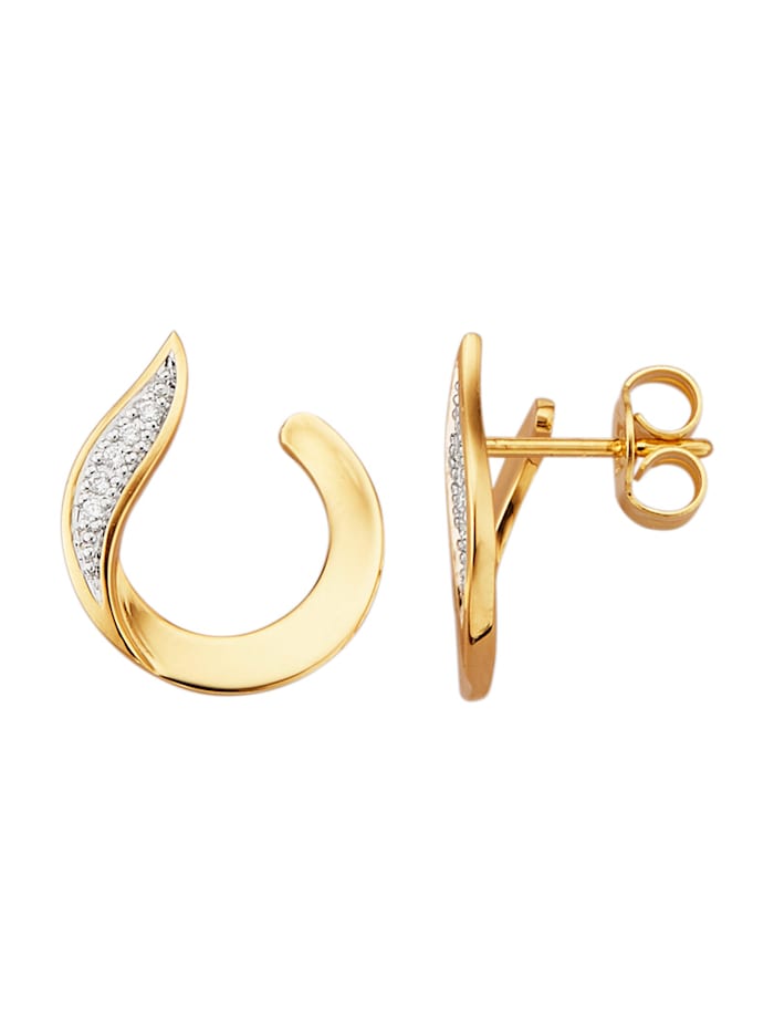 Amara Highlights Boucles d'oreilles avec diamants, Coloris or jaune