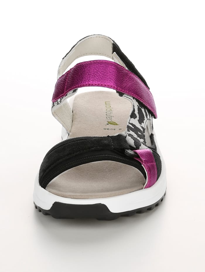Waldläufer Sandále, pink/čierna
