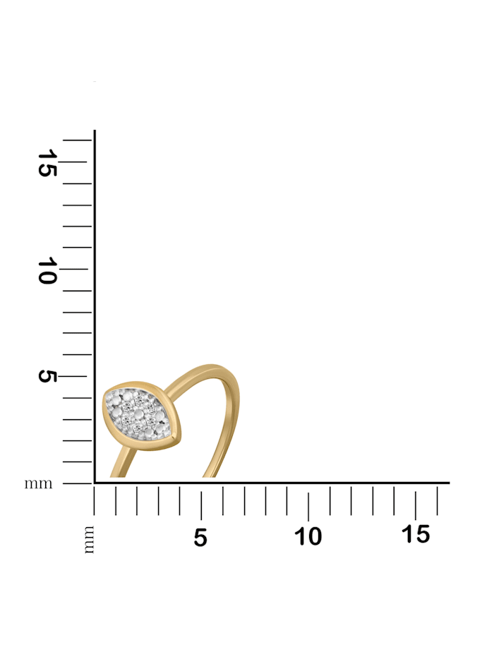 Ring 585/- Gold Brillant weiß Brillant Glänzend 0,03ct.