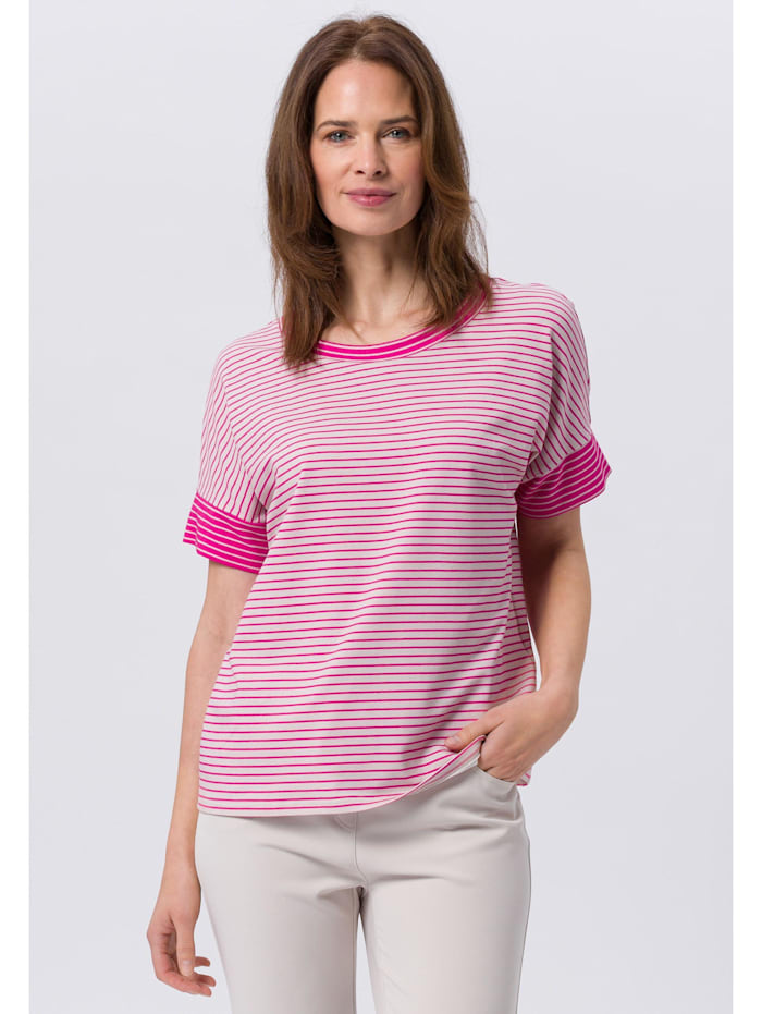 Frank Walder Damen Shirt, Pink-Weiß