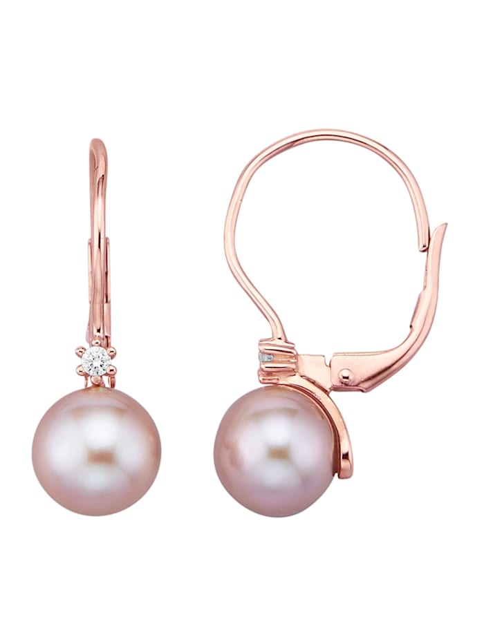 Amara Perles Boucles d'oreilles avec perles de culture d'eau douce, Parme