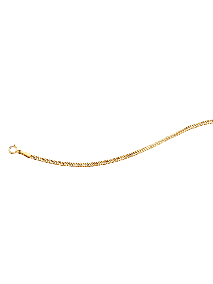 Chaîne maille chenille en or jaune en or jaune 375, 45 cm, Or jaune