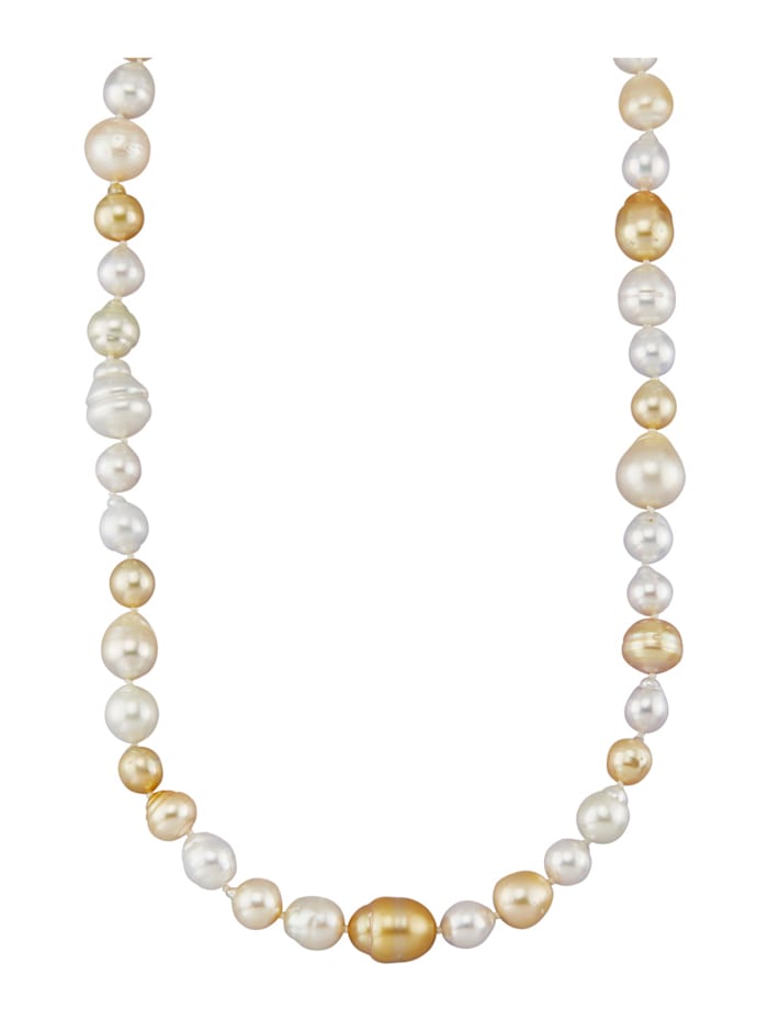 Diemer Perle Halsband med odlade söderhavspärlor, Flerfärgad