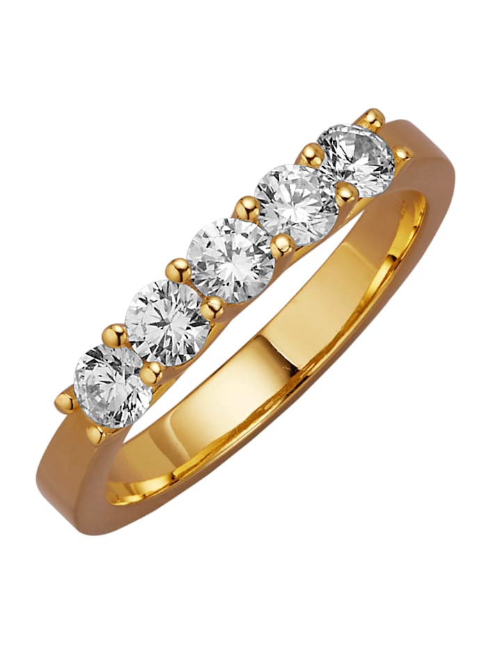 Amara Diamant Memoirering mit Brillanten, Gelbgoldfarben