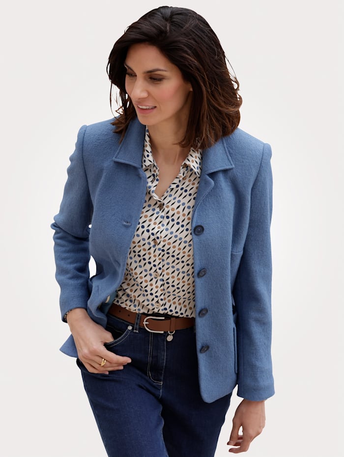 MONA Blazer with a touch of wool, Blue