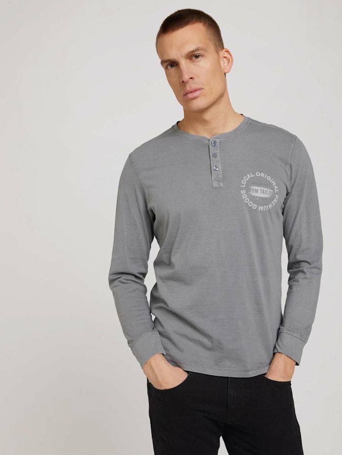 Tom Tailor Sweatshirt im Washed Look, Explicit Grey