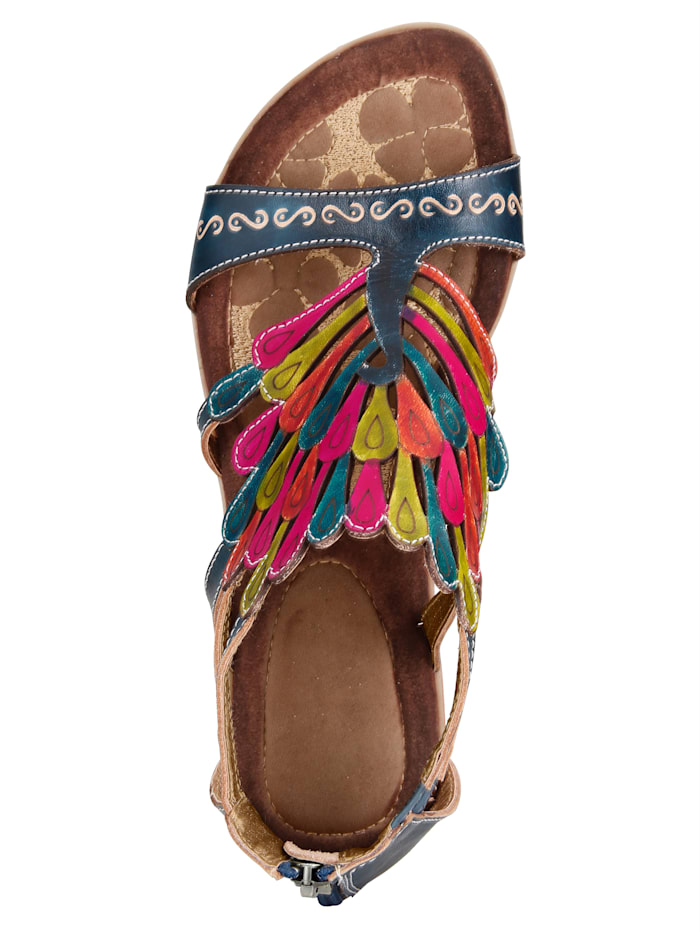 Sandaaltje met zomerse kleuren