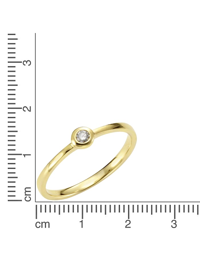 Ring 750/- Gold Brillant weiß Glänzend 0,05ct.