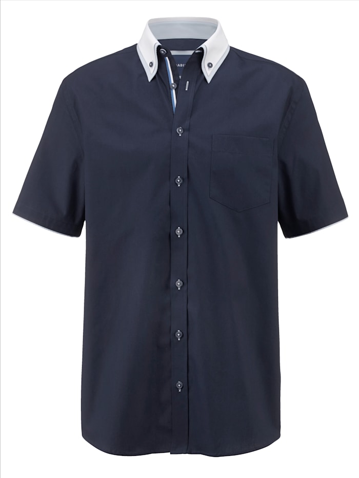 BABISTA Overhemd met dubbele kraag in button-downstijl, Marine