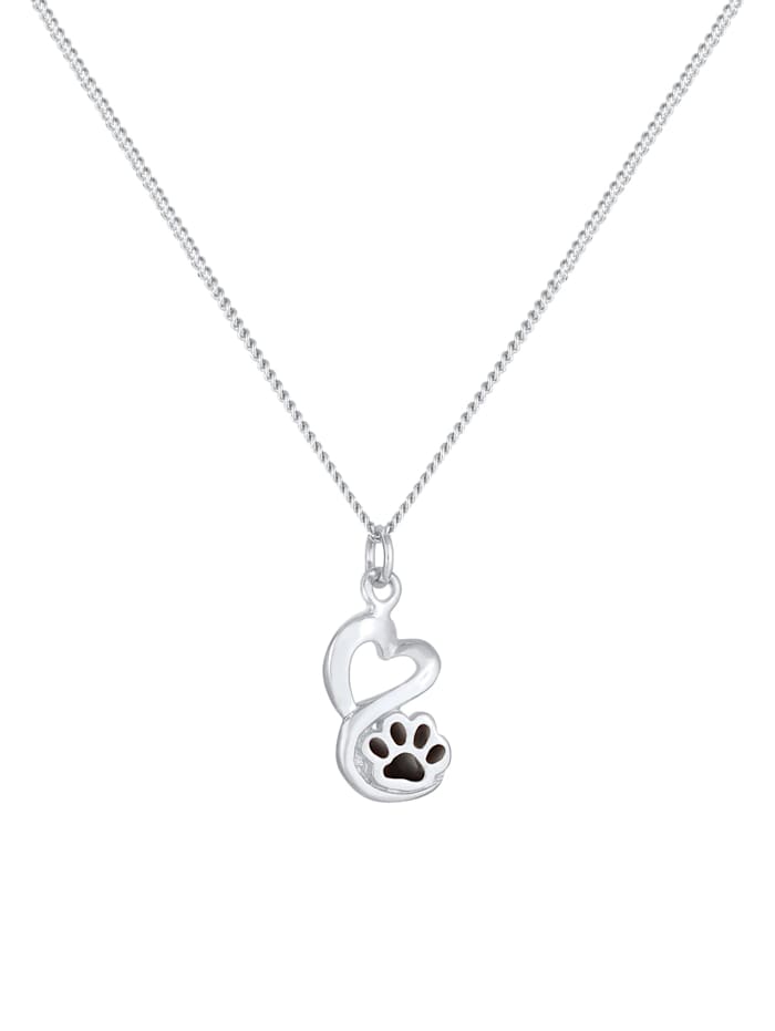 Halskette Pfote Hund Katze Anhänger Emaille 925 Silber