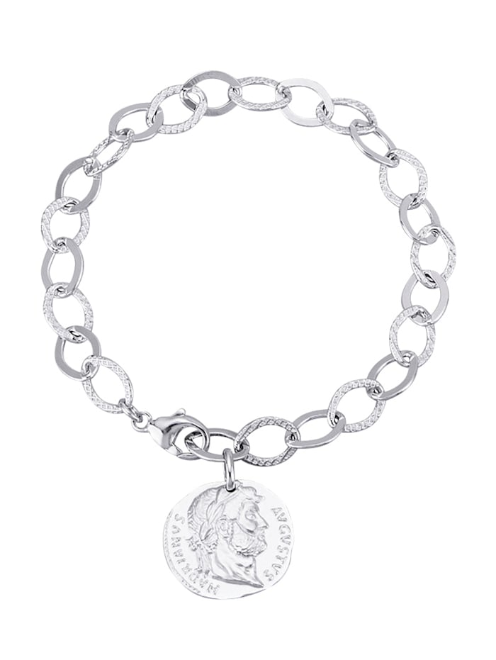 Diemer Trend Armband met munt Augustus Hadrianus, Zilverkleur