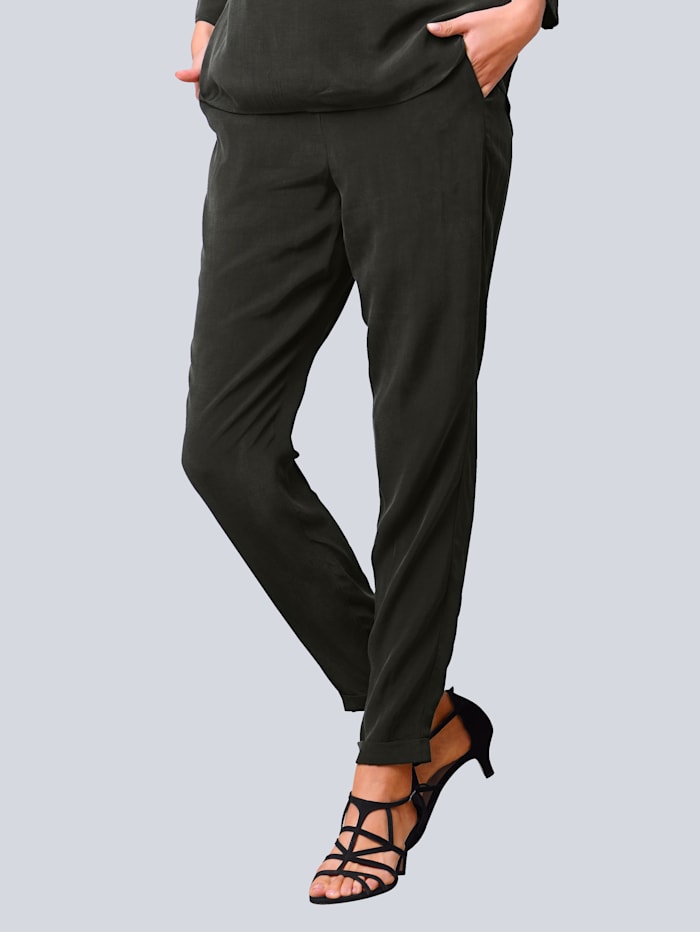 Alba Moda Hose in trendiger Joggpants-Form, Khaki
