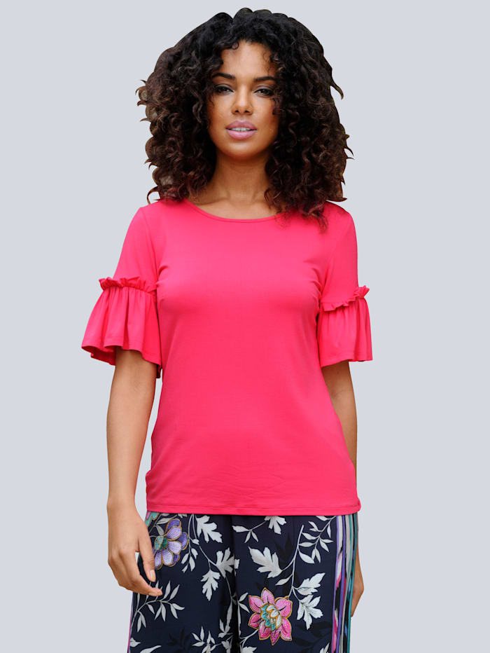 Alba Moda Shirt mit Volantärmeln, Pink