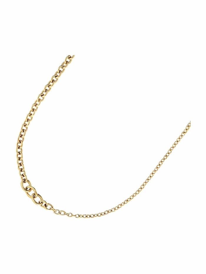 Collier für Damen, Stainless Steel IP Gold, Fantasiekette 50+5 cm "Irregular Link" von NOELANI