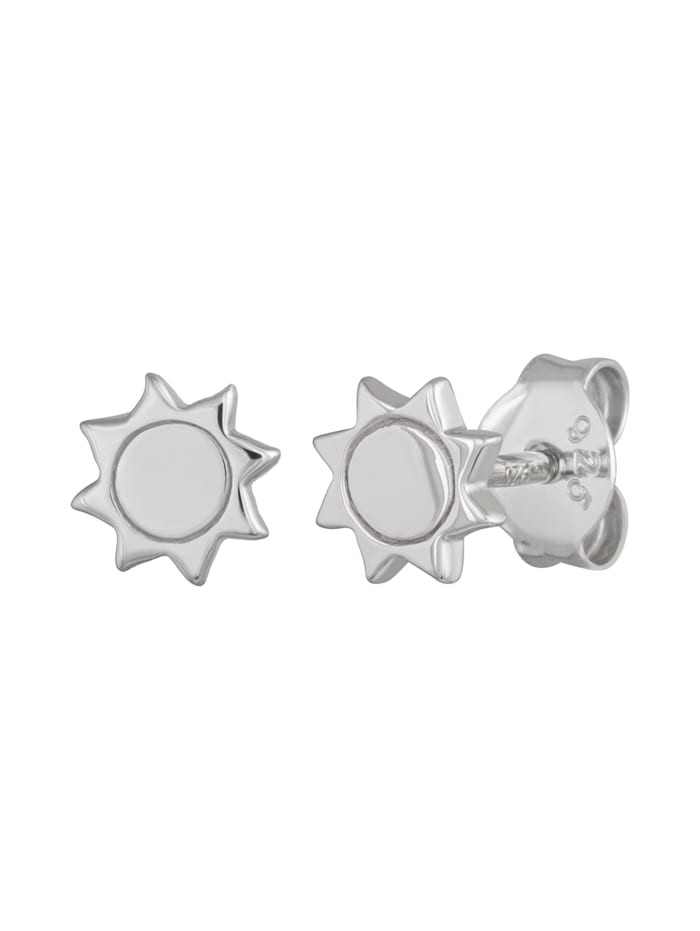 CAI Ohrstecker 925/- Sterling Silber 0,6cm Glänzend, weiß