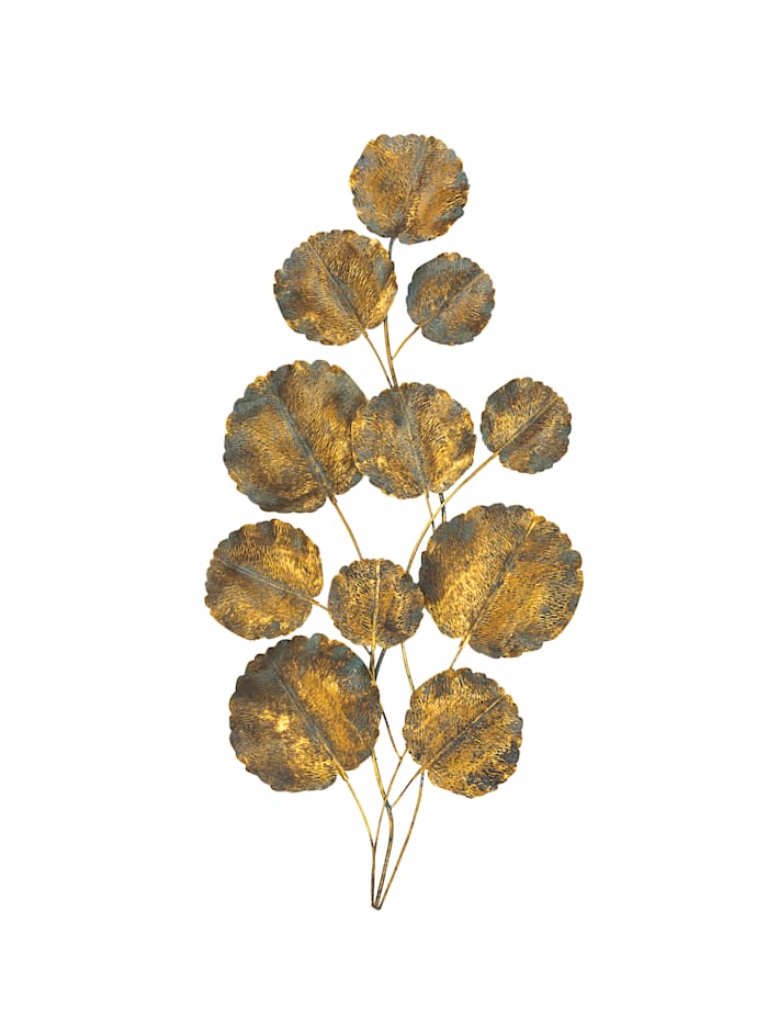 Boltze Wand-Deko, Blätter, Kupferfarben