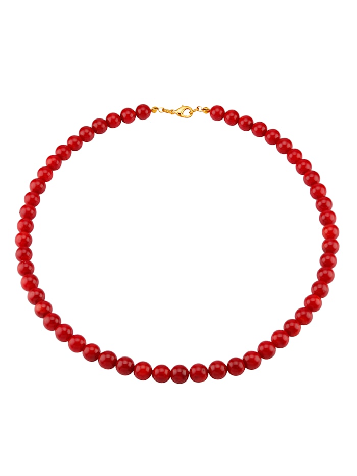KLiNGEL Halskette aus Bambuskoralle 90 cm, Rot