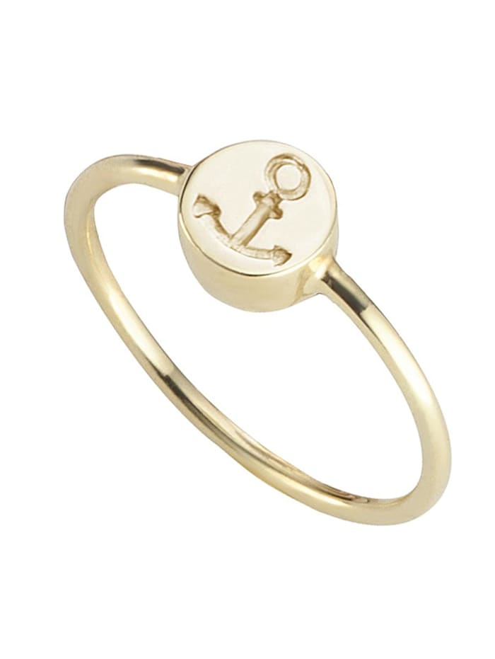 CAI Ring 925/- Sterling Silber ohne Stein glänzend, gelb