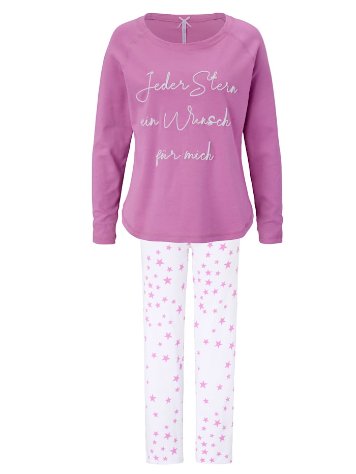 Louis & Louisa Pyjama, Pink/Weiß
