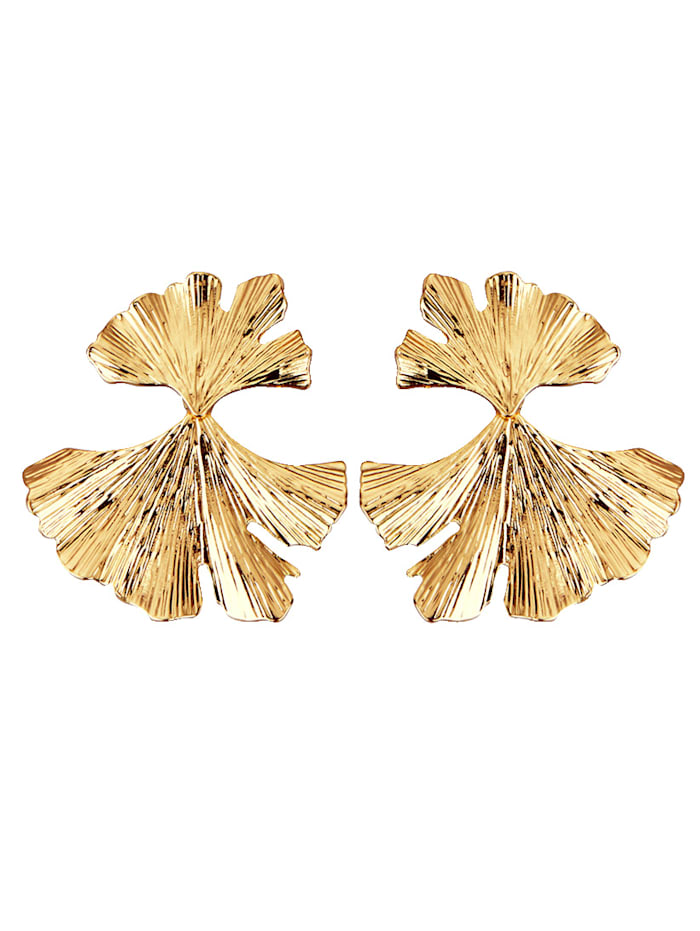 Earrings, Yellow gold coloured
