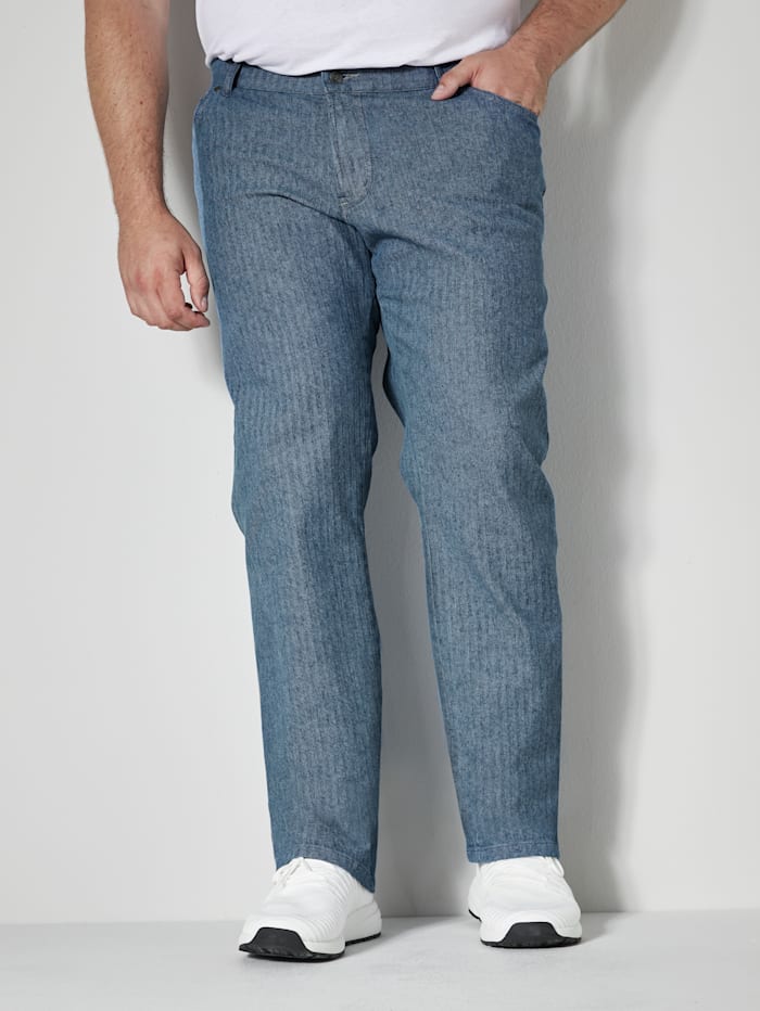 Boston Park Jeans in Straight Fit-model, Blue bleached