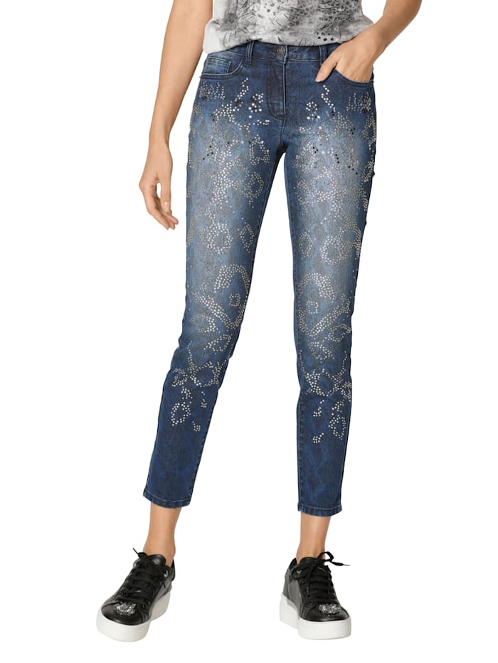 AMY VERMONT Jeans met luxueuze details, Blauw
