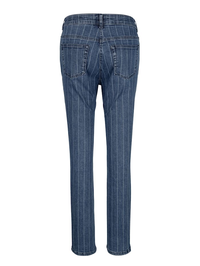 Jeans med randigt mönster