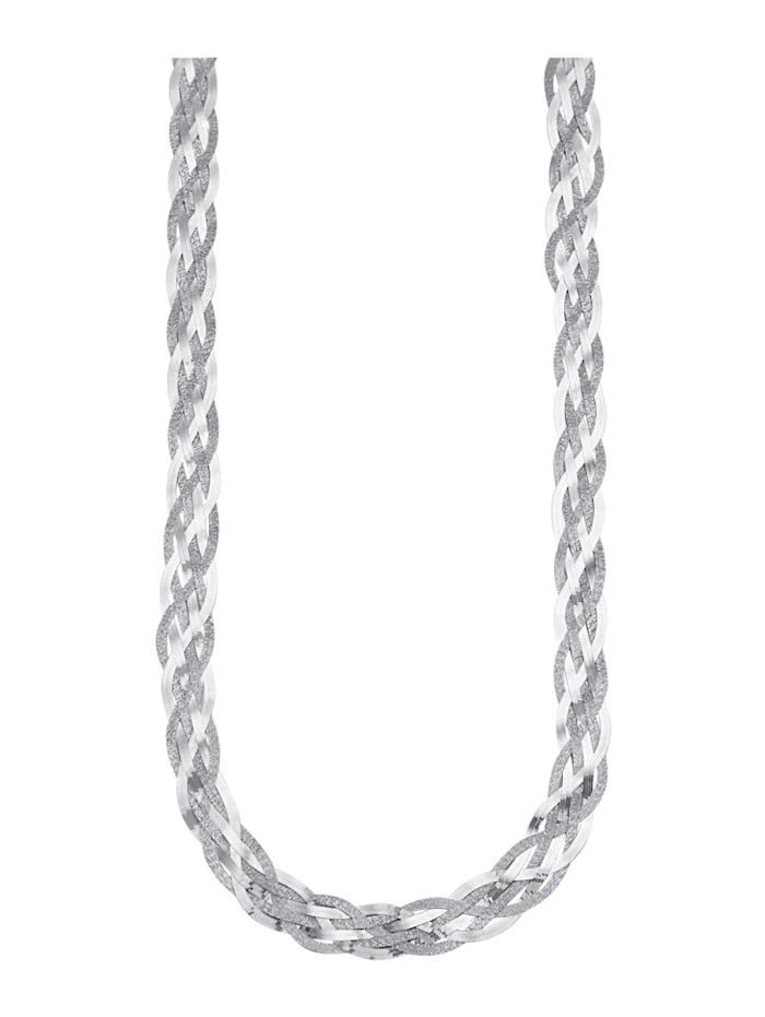 6-radigt halsband, Silverfärgad