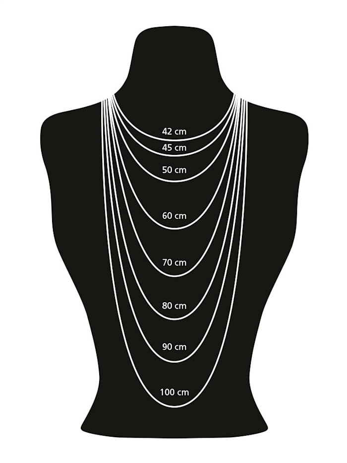 Halskette mit 5 Saphiren