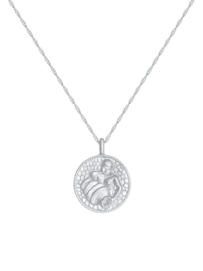 Halskette Sternzeichen Wassermann Münze 925 Silber