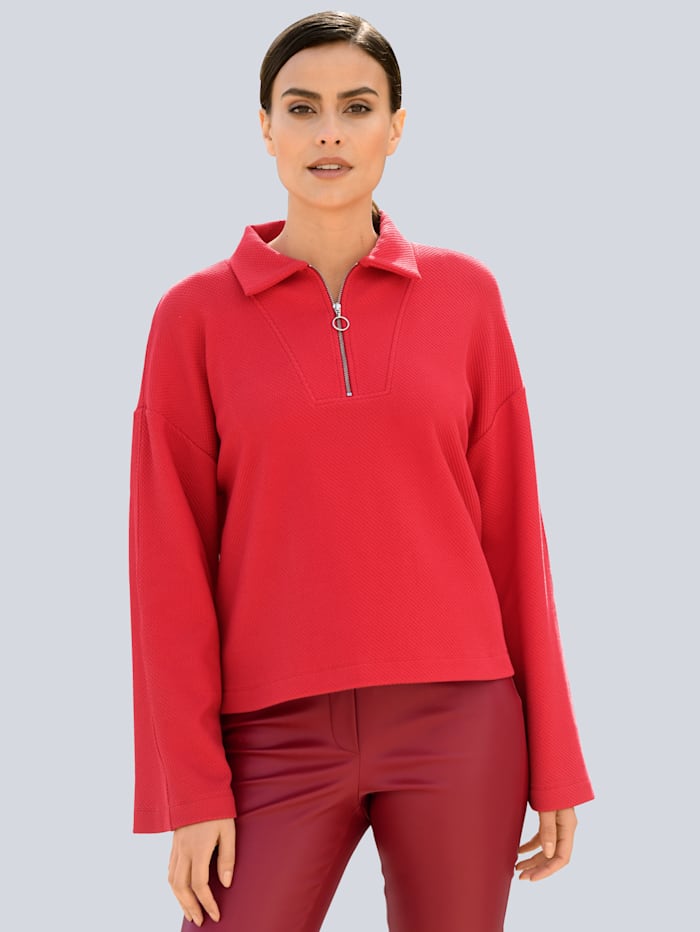 Alba Moda Shirt mit weiten Ärmeln, Rot