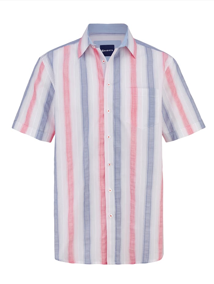 BABISTA Hemd mit leichter Seersucker-Struktur, Rot/Blau
