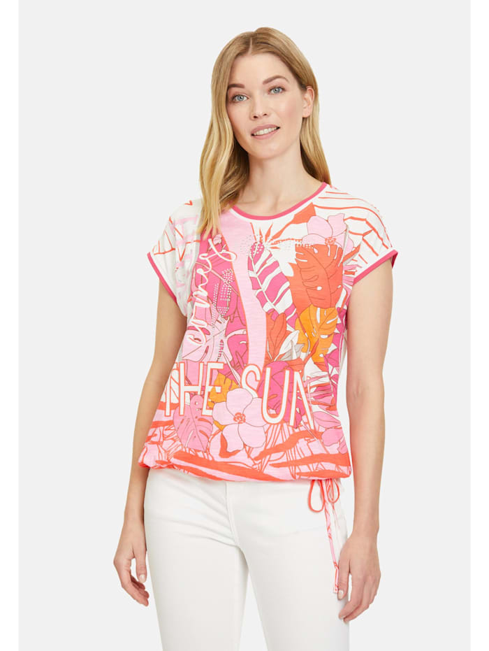 Betty Barclay Printshirt mit Tunnelzug, Rose/Cream
