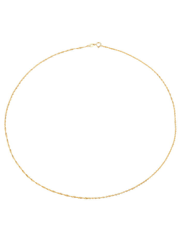 Gedraaide ketting 8 kt., 45 cm, goudkleur
