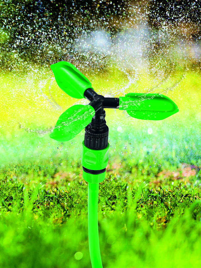 EASYmaxx Gartensprinkler-System mit Flexi-Schlauch & 2 Aufsätzen, Grün