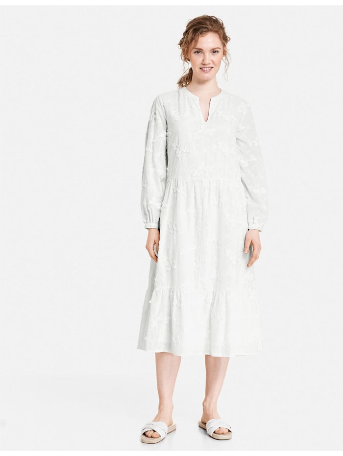 Leichtes A-Linien-Kleid mit Baumwollspitze