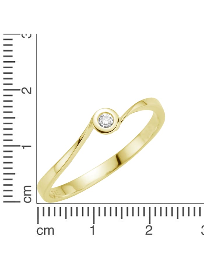 Ring 585/- Gold Brillant weiß Brillant Glänzend 0,06ct.