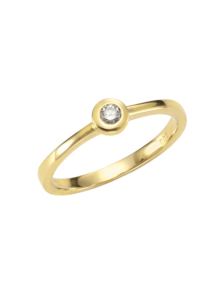 Orolino Ring 750/- Gold Brillant weiß Brillant Glänzend 0,07ct. 750/- Gold, gelb