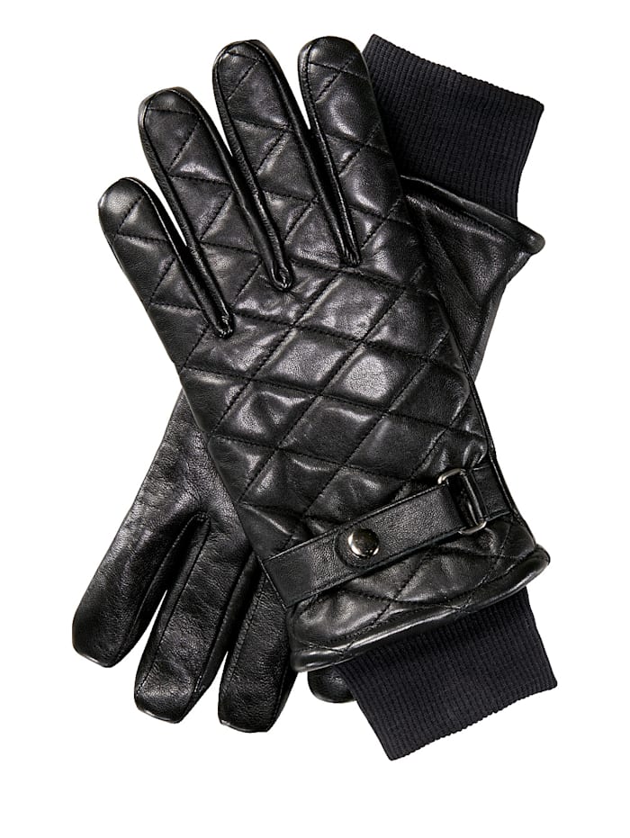 BABISTA Leren handschoenen met fleece voering, Zwart