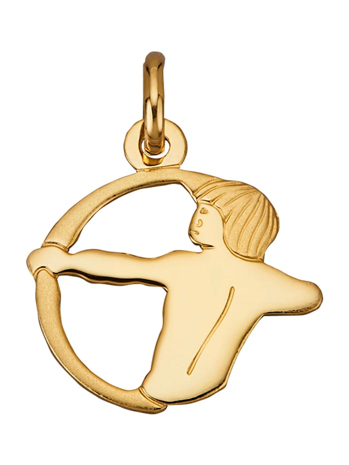 Amara Gold Sternzeichen-Anhänger 'Schütze' in Gelbgold 750, Gelbgoldfarben