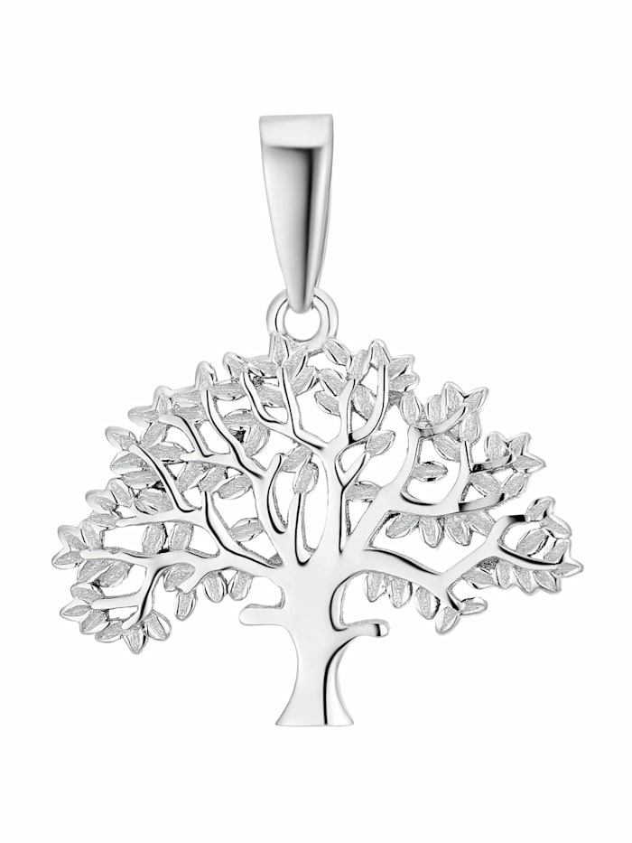 amor Motivanhänger für Damen, 925 Sterling Silber | Lebensbaum, Silber