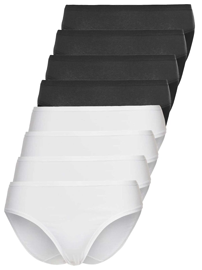 sassa 8er Sparpack Slip Mini CASUAL COMFORT, schwarz weiß