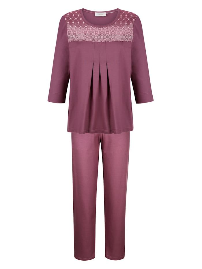 MONA Pyjama en coton issu de l'initiative "Cotton made in Africa", Bois de rose