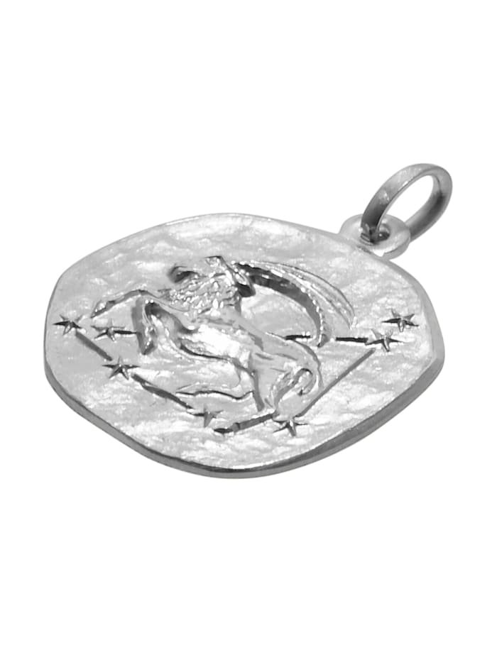 Sternzeichen Steinbock Ø 20 mm und Halskette 925 Silber
