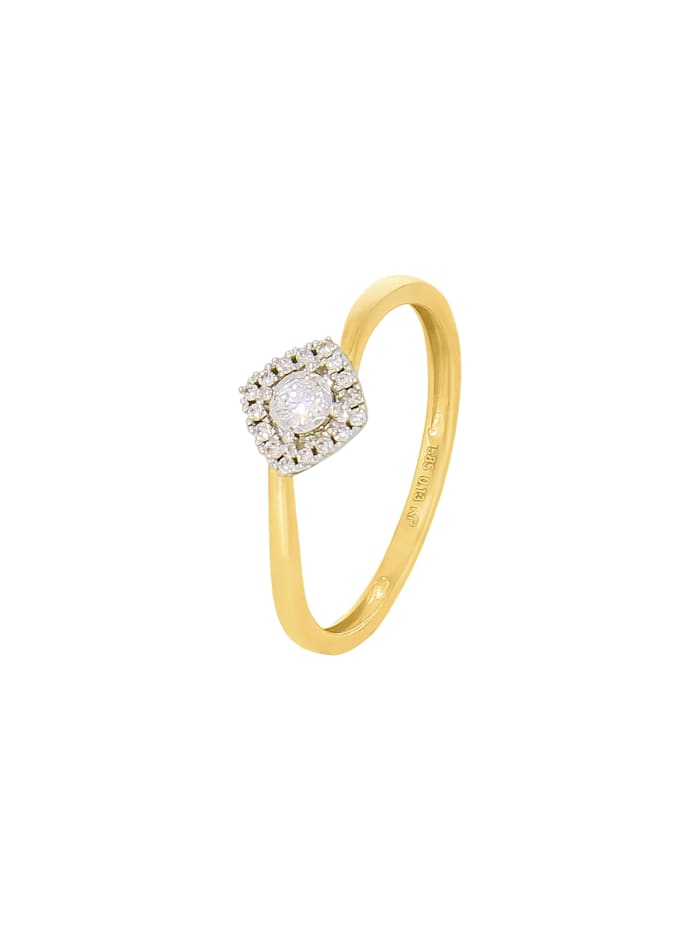 Diamonds by Ellen K. Ring 585/- Gold Brillant weiß Brillant Glänzend 0,13ct., weiß
