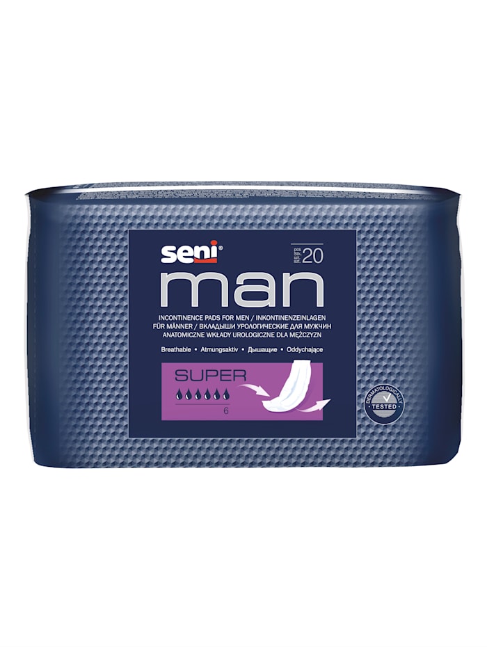 Arthroven Protections pour incontinence Seni homme, 800 ml, 60 pièces - protection absorbante, Blanc