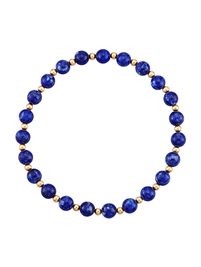 Armban- met lapis lazuli, 14 kt., goudkleur