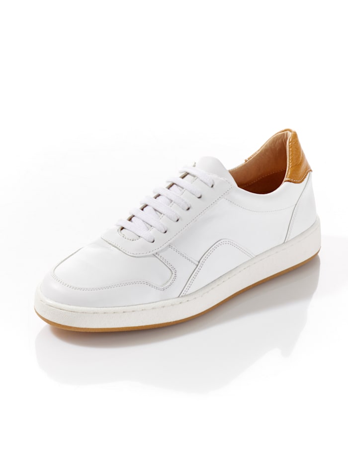 Alba Moda Sneakers Court, Blanc/Cognac