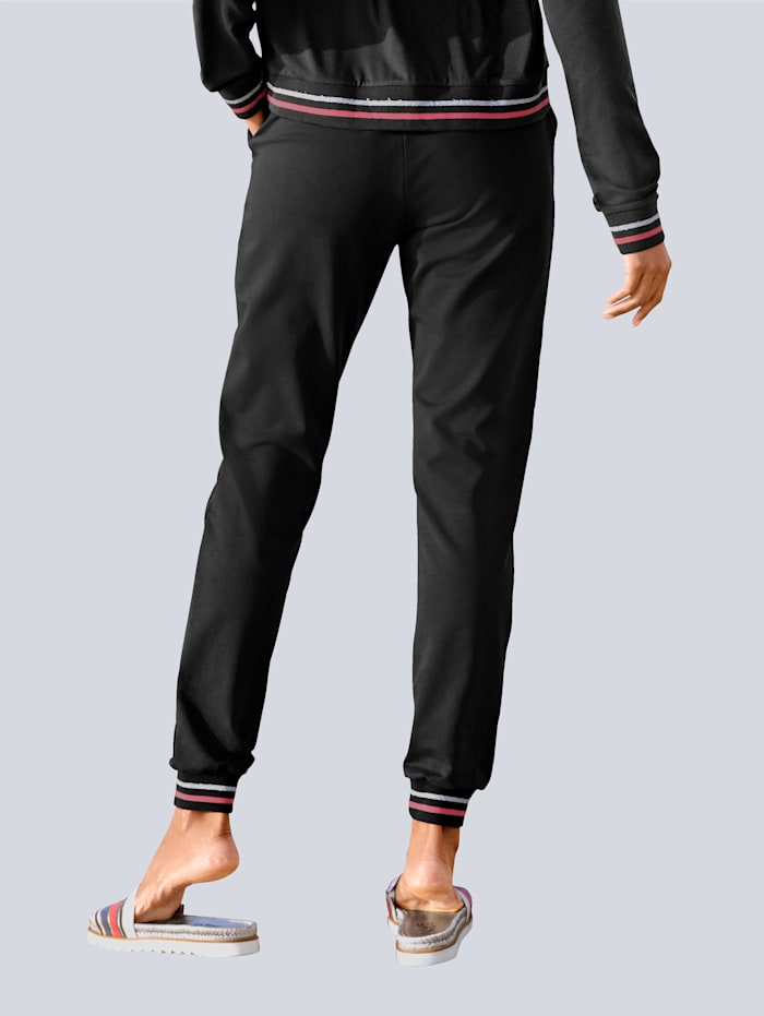 Sportovní kalhoty Sweat kalhoty s proužkovanou pásovkou